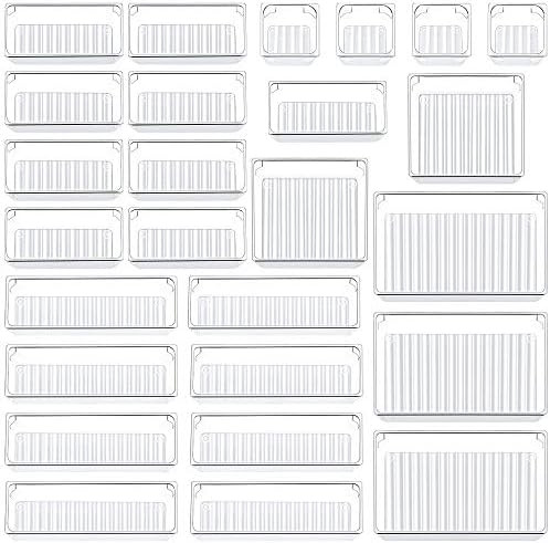 Kootek 16 Pcs Desk Drawer Organizer Set 5-Size Bathroom Drawer Tray Dividers Versatile Storage Bi... | Amazon (US)