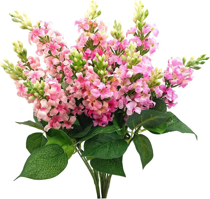 Artificial Fake Flowers Silk Plastic Plant Arrangement for Home Indoor Outdoor Garden Wedding Tab... | Amazon (US)
