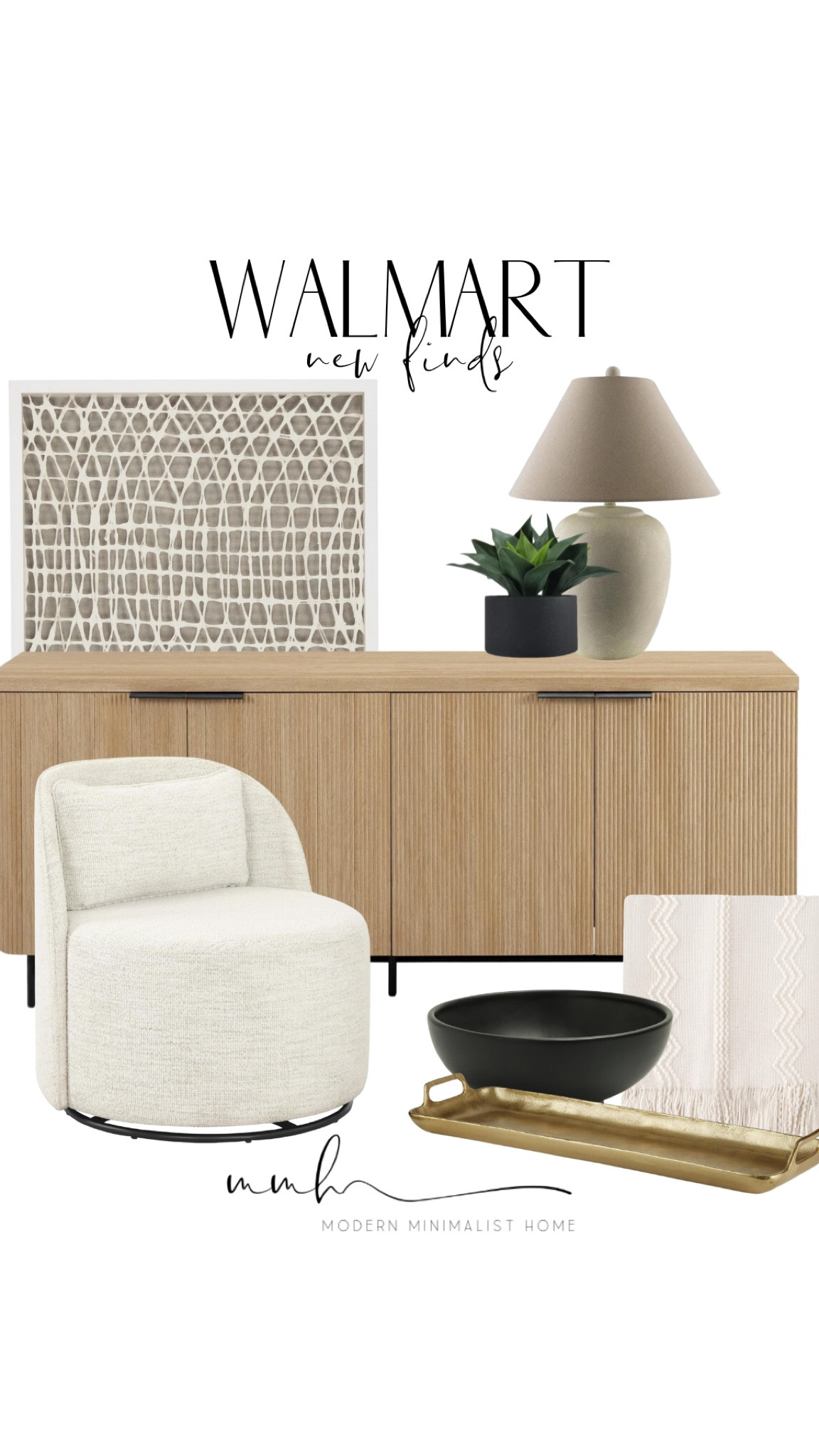 Elevate your living space with Walmart’s modern home decor essentials! 🌿 Create a serene and stylish vibe with a neutral palette featuring a chic white swivel chair, modern wall art, a sleek lamp, a cozy cream throw blanket, and a touch of greenery with an artificial agave plant. Your dream living room awaits! 

#LTKStyleTip #LTKHome #LTKFindsUnder100