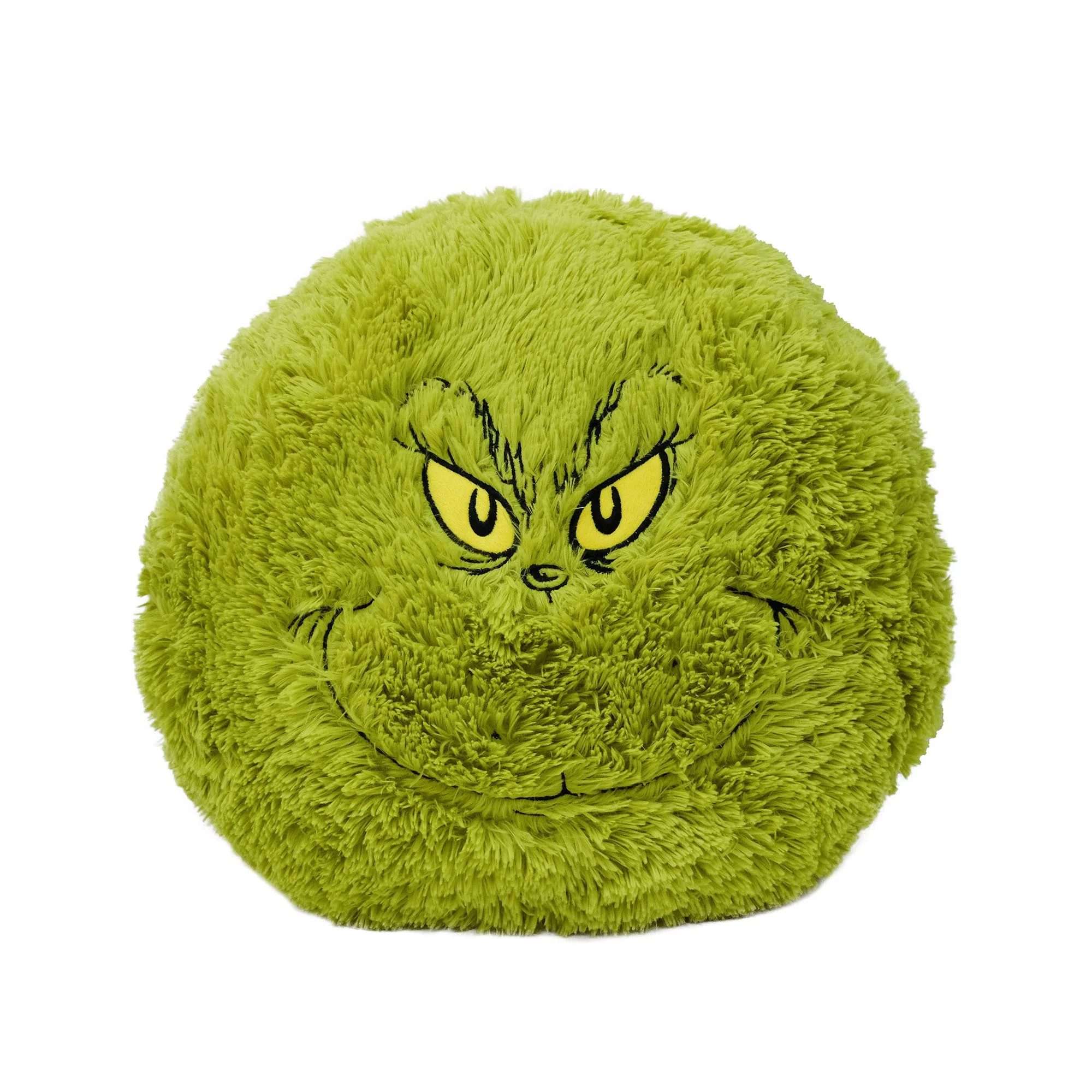 Grinch 16 Inch Furry Pillow, Round, Featuring the Face of Grinch, Green, by Ruz - Walmart.com | Walmart (US)