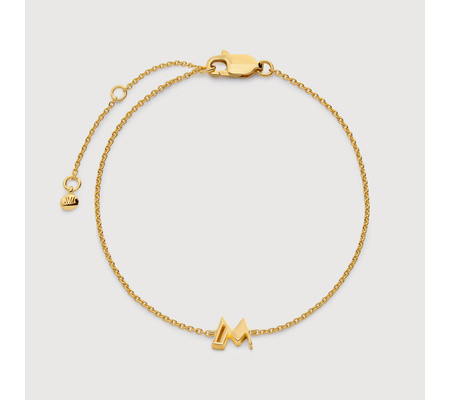 Initial M Chain Bracelet | Monica Vinader (Global)