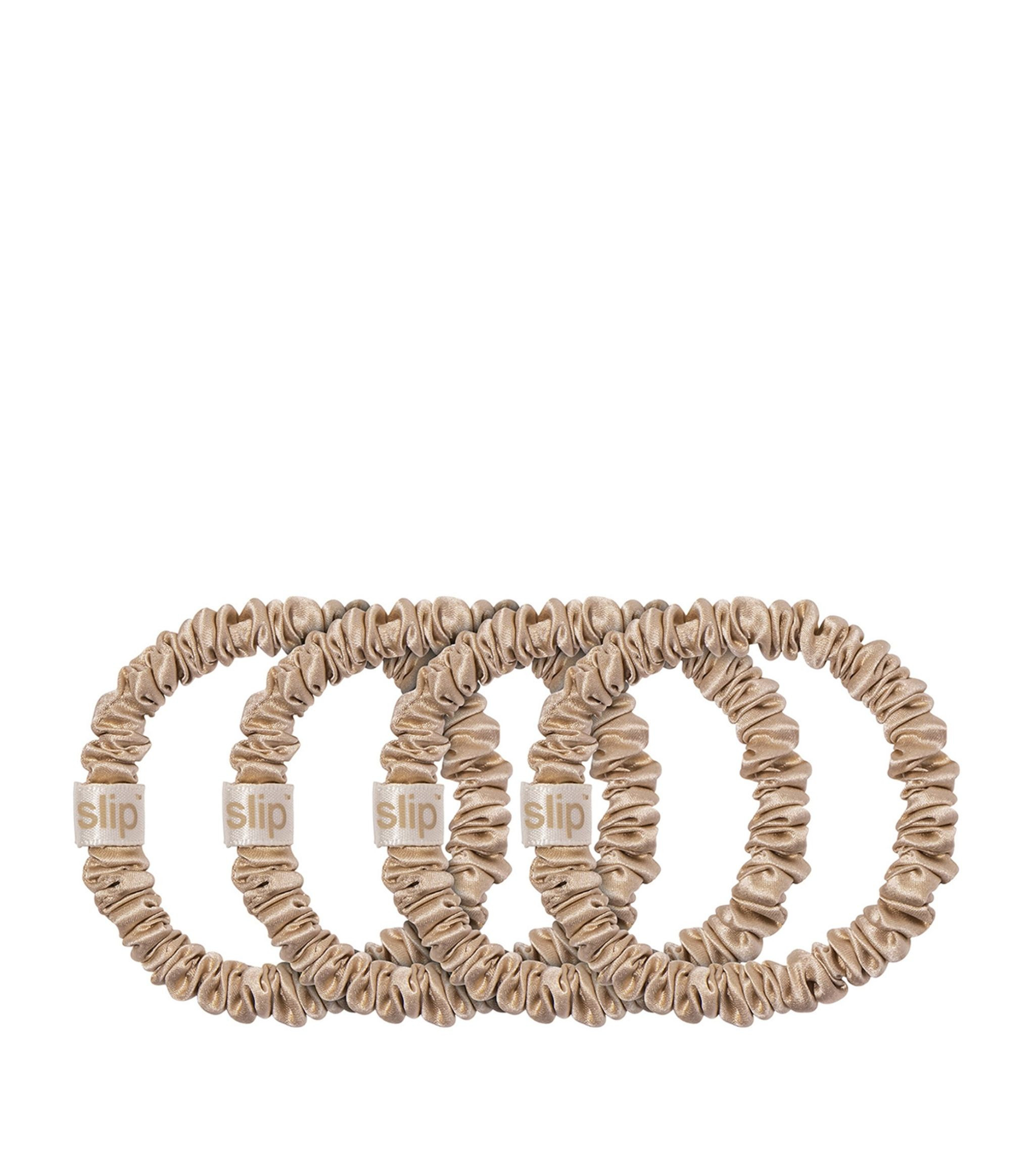 Pure Silk Skinny Scrunchies (Set of 4) | Harrods