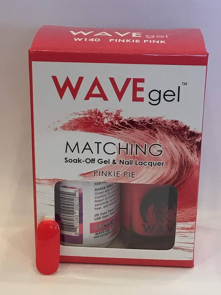 WAVEGEL Soak-0ff Gel & Nail Lacquer Matching Duo Set - Pinkie Pie - W140-140 I 0.5 Oz | Amazon (US)