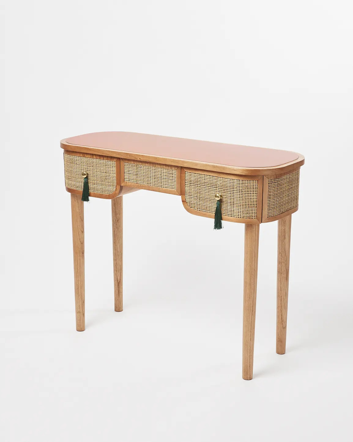 Kinship Rattan Terracotta Dressing Table & Desk | Oliver Bonas (Global)