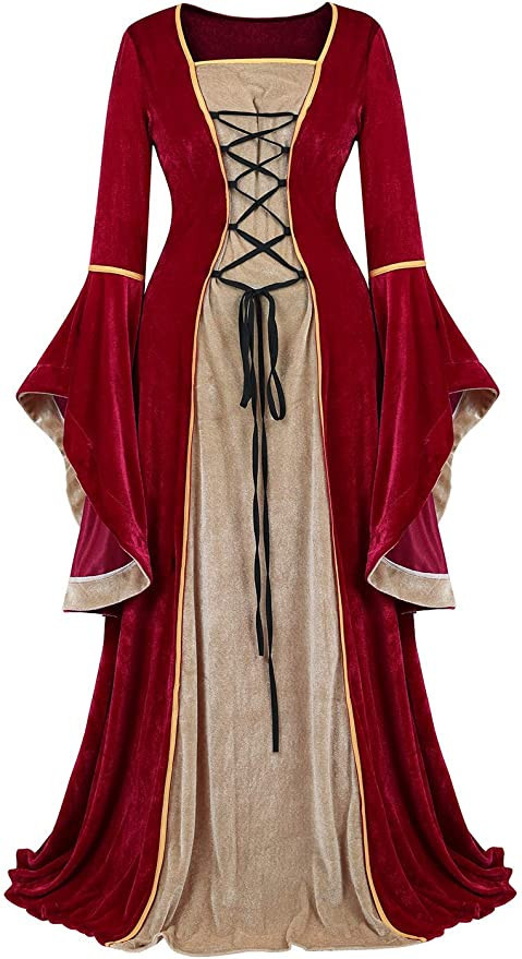 Haorugut Renaissance Dress Women Medieval Dress Renaissance Costumes for Women Fairy | Amazon (US)