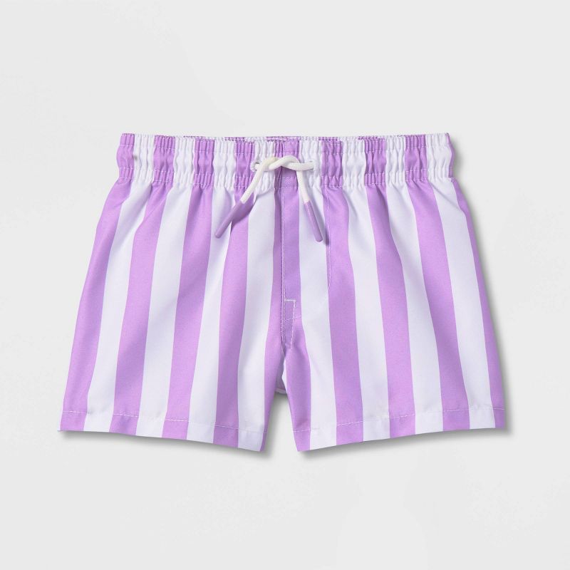 Baby Boys' Striped Swim Shorts - Cat & Jack™ Purple | Target