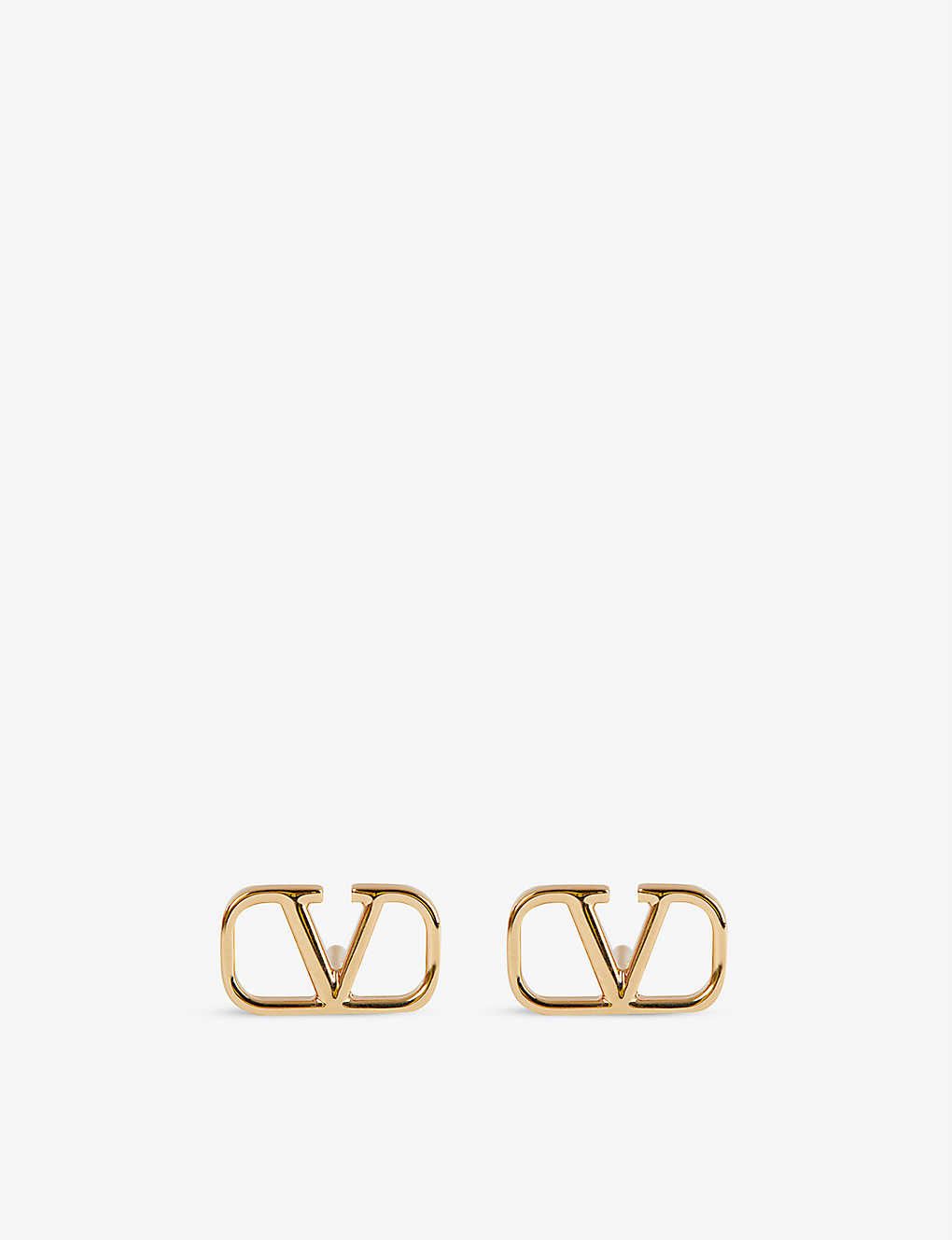 VALENTINO GARAVANI VLOGO gold-toned brass earrings | Selfridges