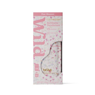LoveShackFancy x Target - Wild Cosmetics Sunrise Patchwork Refillable Deodorant - Pear Blossom - 1.4oz - Confetti Bloom | Target