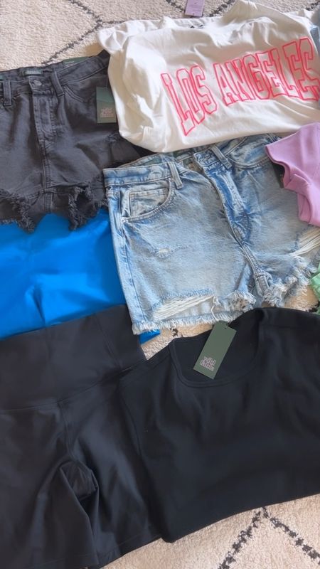 What my 13 year old teen daughter brought home with her from Target! Such a good start for summer clothes!  Denim shorts are 20% off through the end of the day on Saturday! 

#LTKFindsUnder50 #LTKSeasonal #LTKSaleAlert