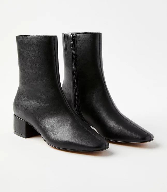 Seamed Block Heel Booties | LOFT