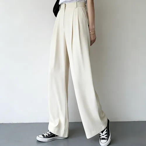 OUREA - High-Waist Wide-Leg Dress Pants | YesStyle Global