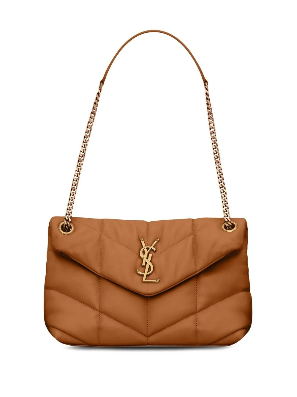 Saint Laurent logo-letter Puffer Shoulder Bag  | Brown | FARFETCH CA | Farfetch Global
