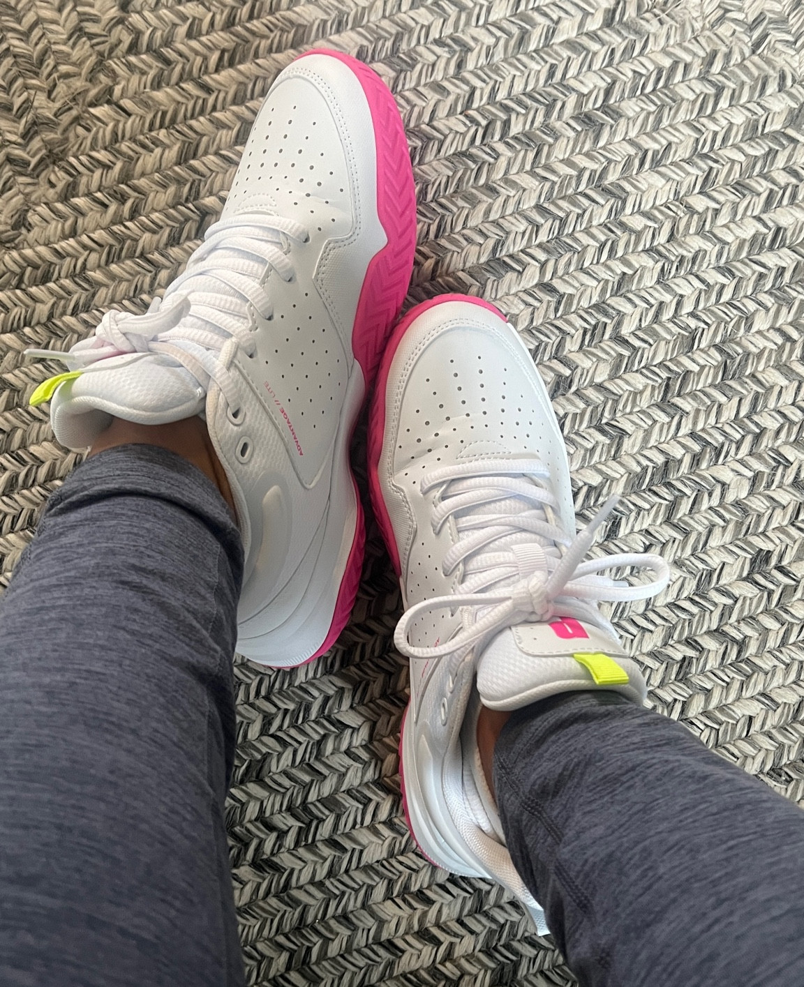 Love most comfortable tennis shoes with so much cushioning! Also, couldn't resist the pop of PINK! 

#LTKmidsize #LTKfitness #LTKfindsunder100