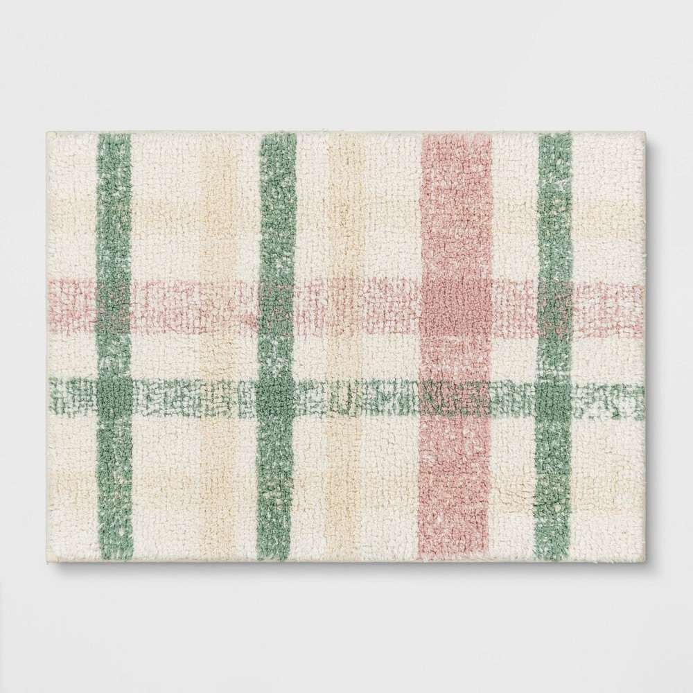 17""x24"" Spring Plaid Bath Rug - Threshold | Target
