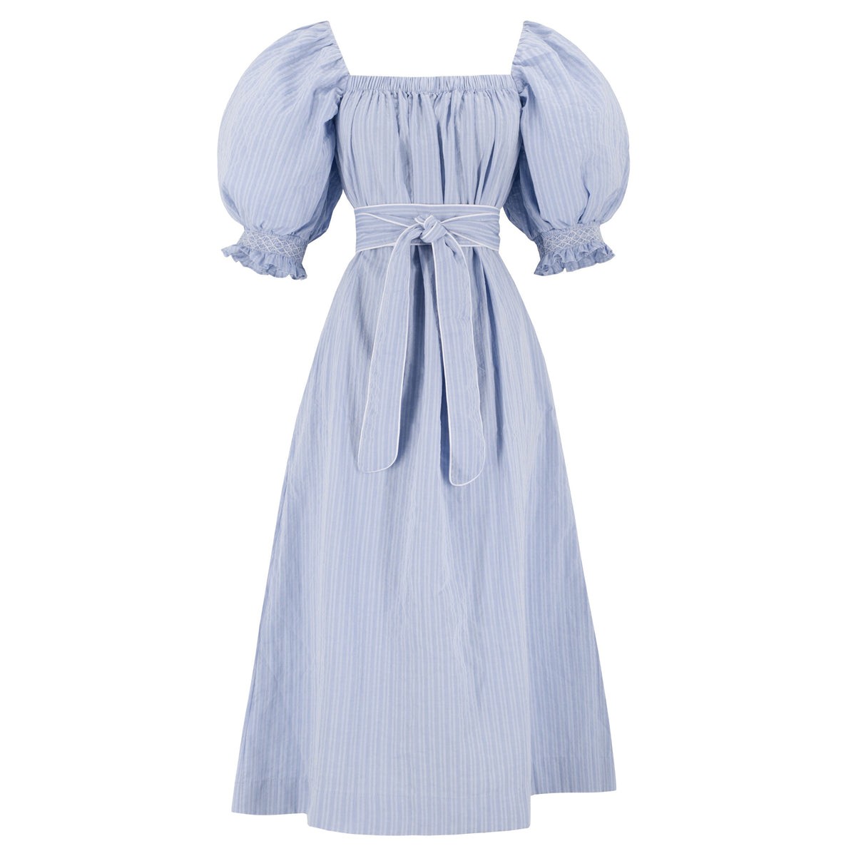 Women's Bonjour Dress - Light Blue Stripe | Dondolo