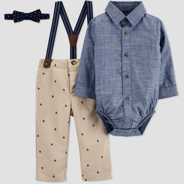 Baby Boys' Easter Dressy Chambray Sailboat Top & Bottom Set - Just One You® made by carter's Blu... | Target