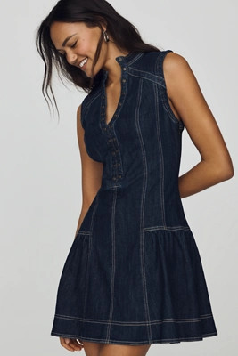Pilcro seamed Denim Mini Dress | Anthropologie (US)