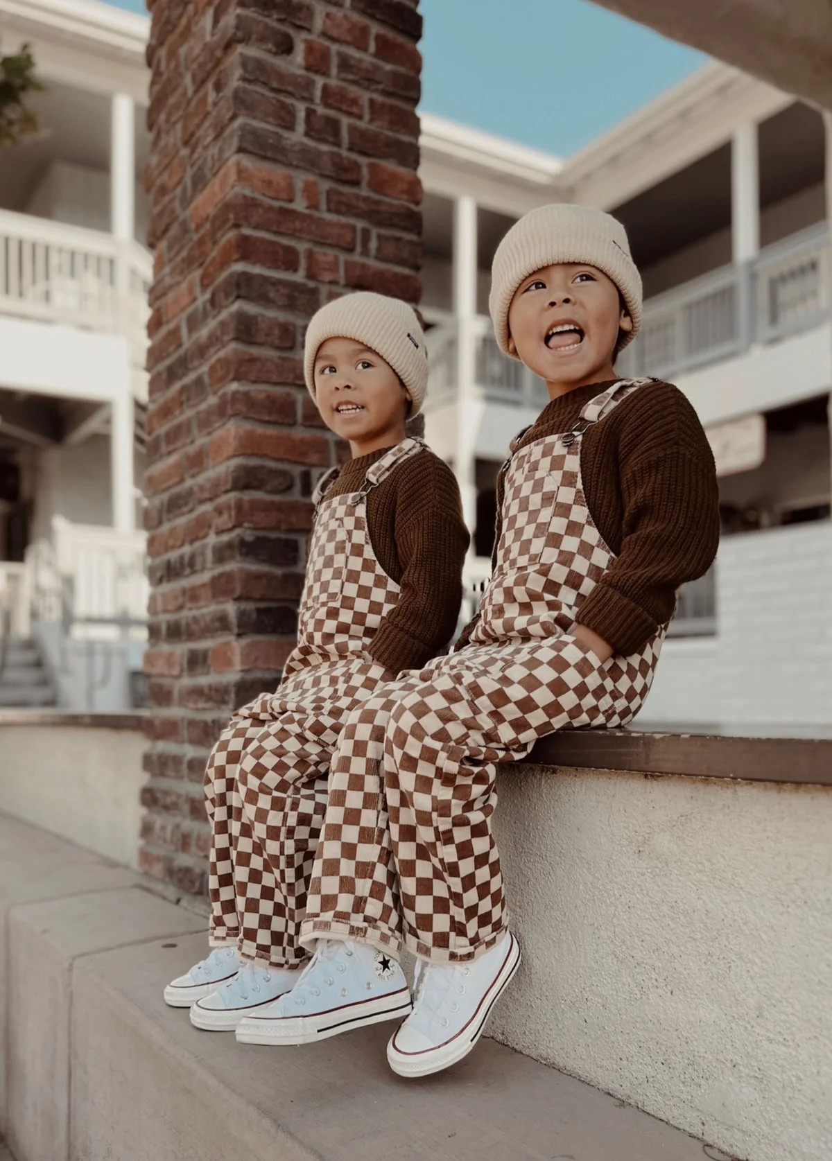 Teddy Checker Overalls | Little Trouble