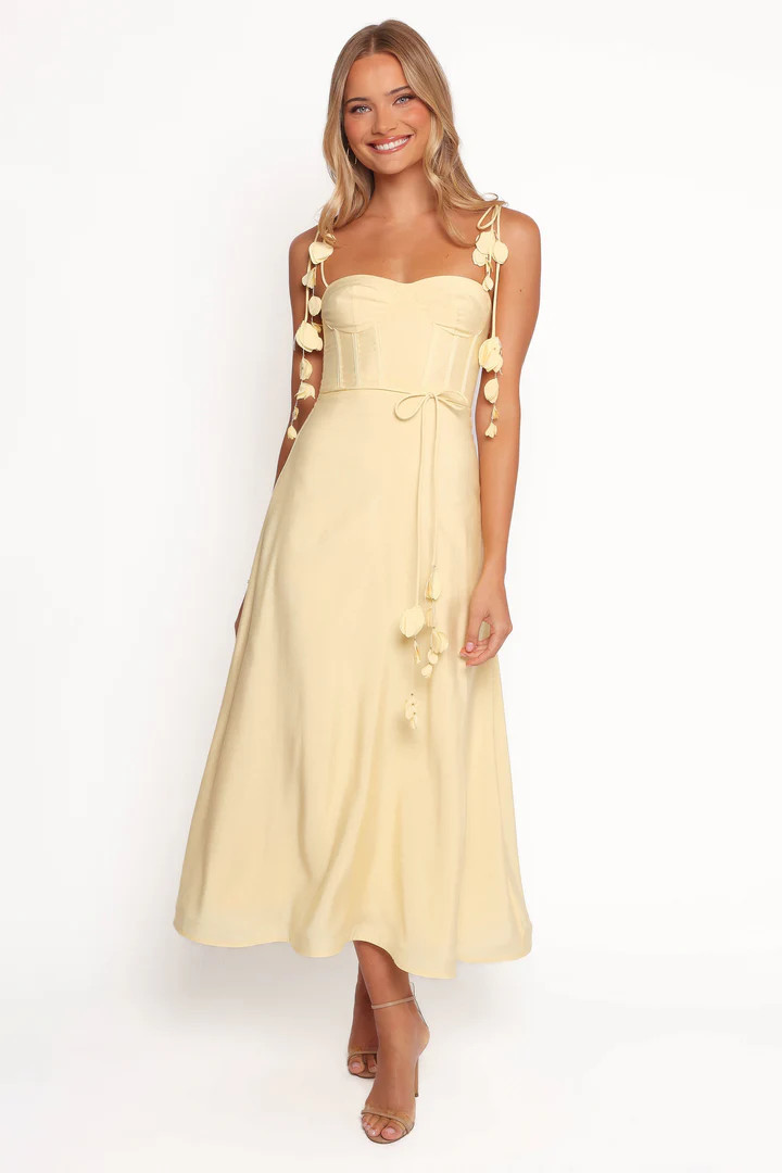Della Midi Dress - Yellow | Petal & Pup (US)