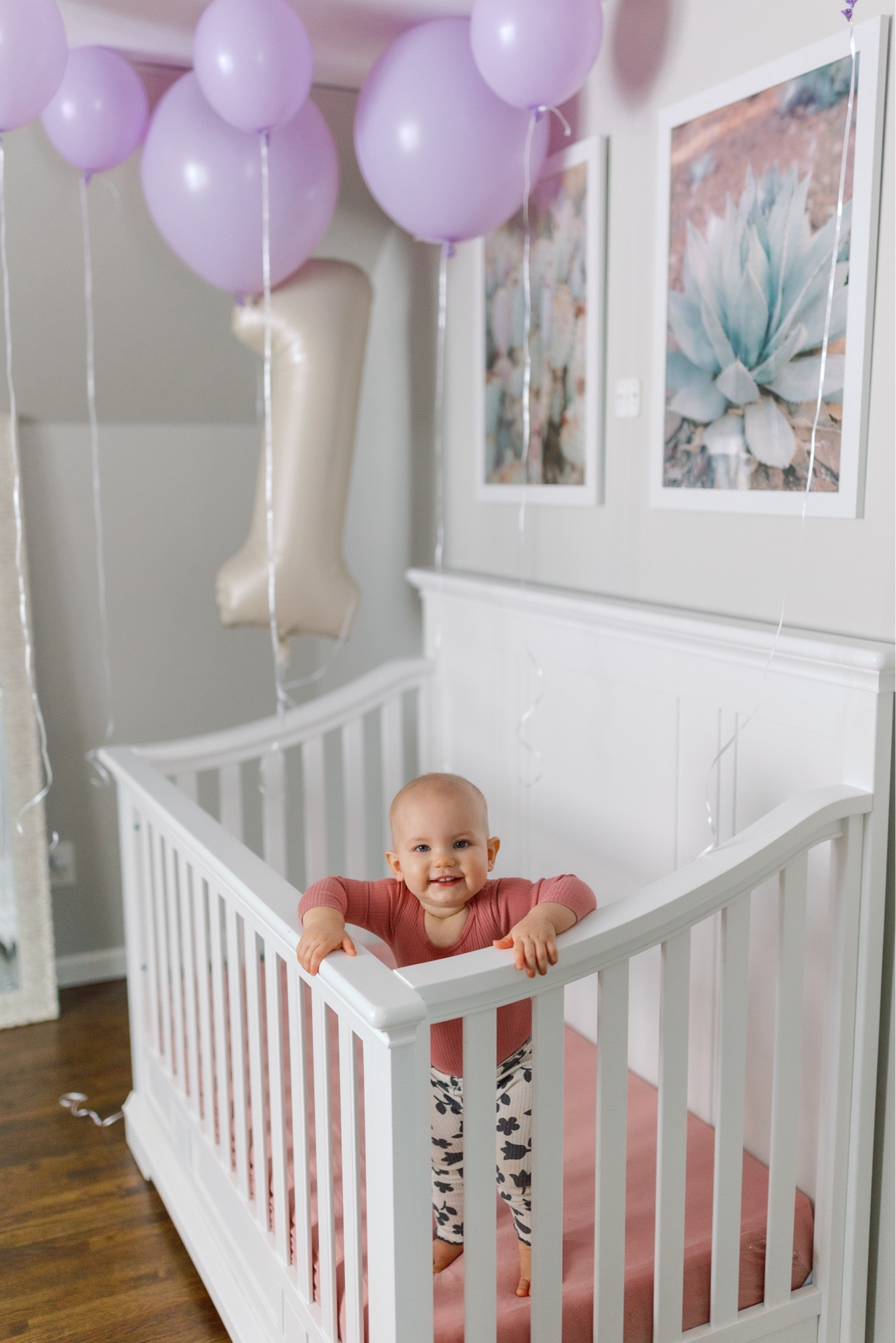 Baby girls first birthday. Surprise balloon setup in crib / nursery 

#LTKstyletip #LTKbaby #LTKhome