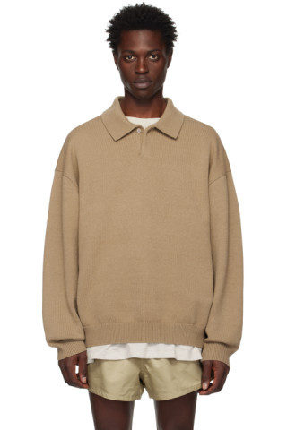 Tan Polyester Polo | SSENSE