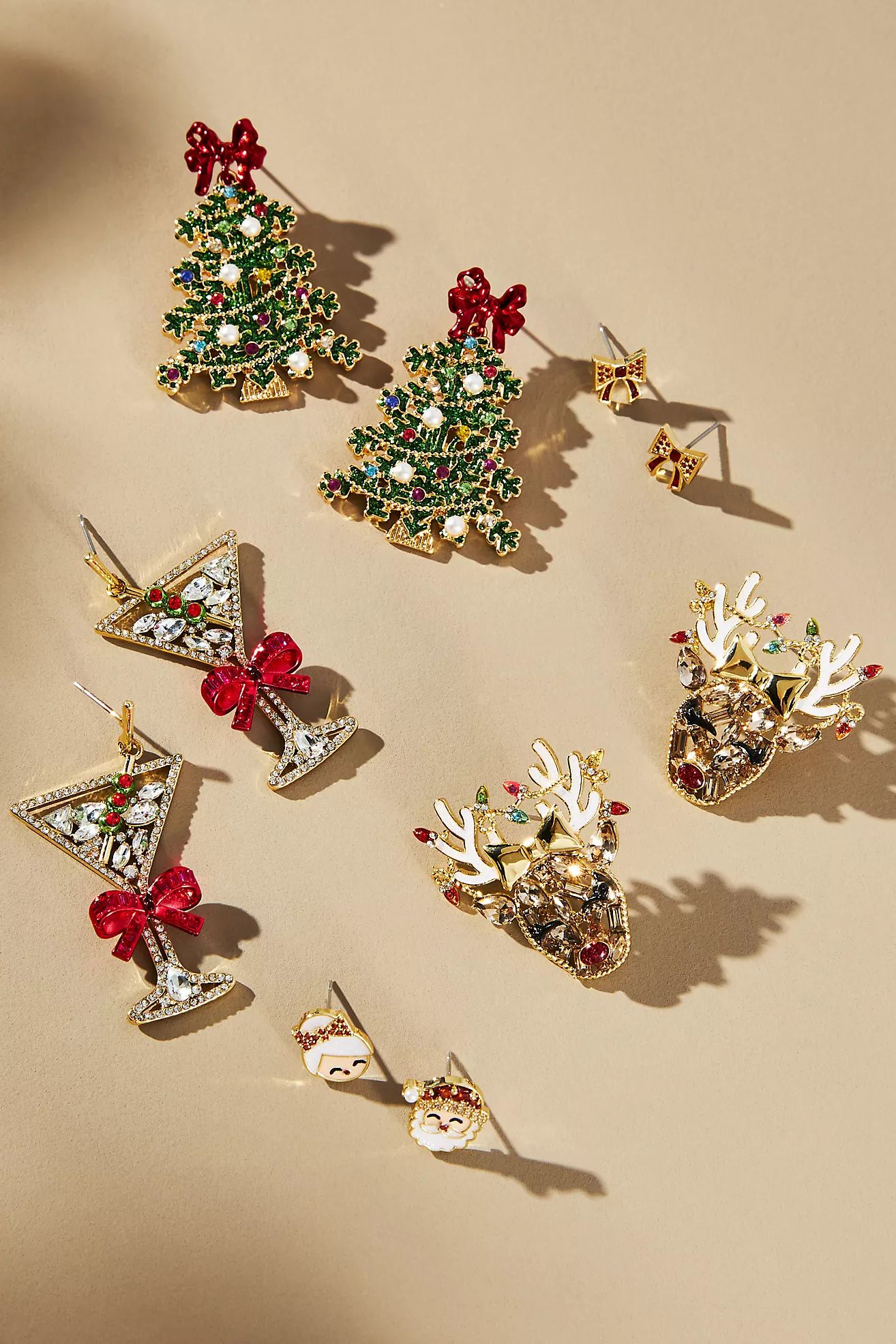 BaubleBar x Anthropologie Holiday Earrings, Set of 5 | Anthropologie (US)