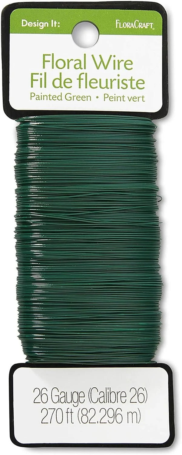 FloraCraft 26 Gauge Floral Wire 270 Feet Green | Walmart (US)