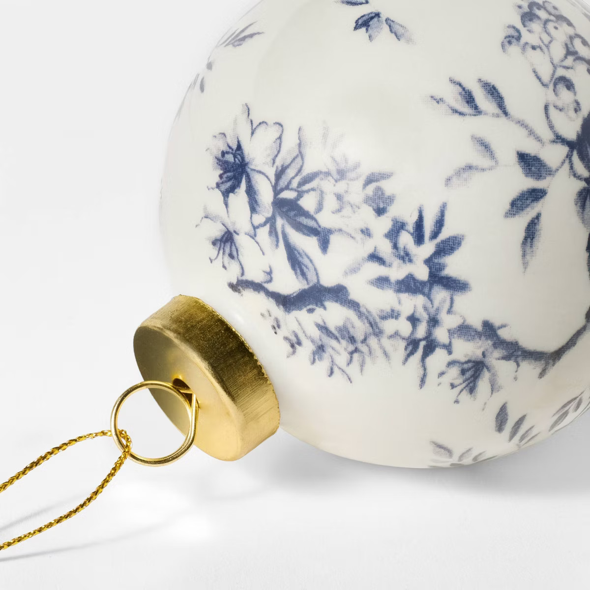 Set of 3 Patterned Ceramic Ornaments White/Blue - Threshold™ designed with Studio McGee | Target