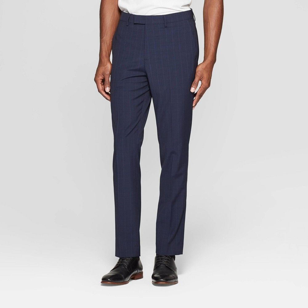Men's Slim Fit Suit Pants - Goodfellow & Co Navy Voyage 33x30, Blue Voyage | Target