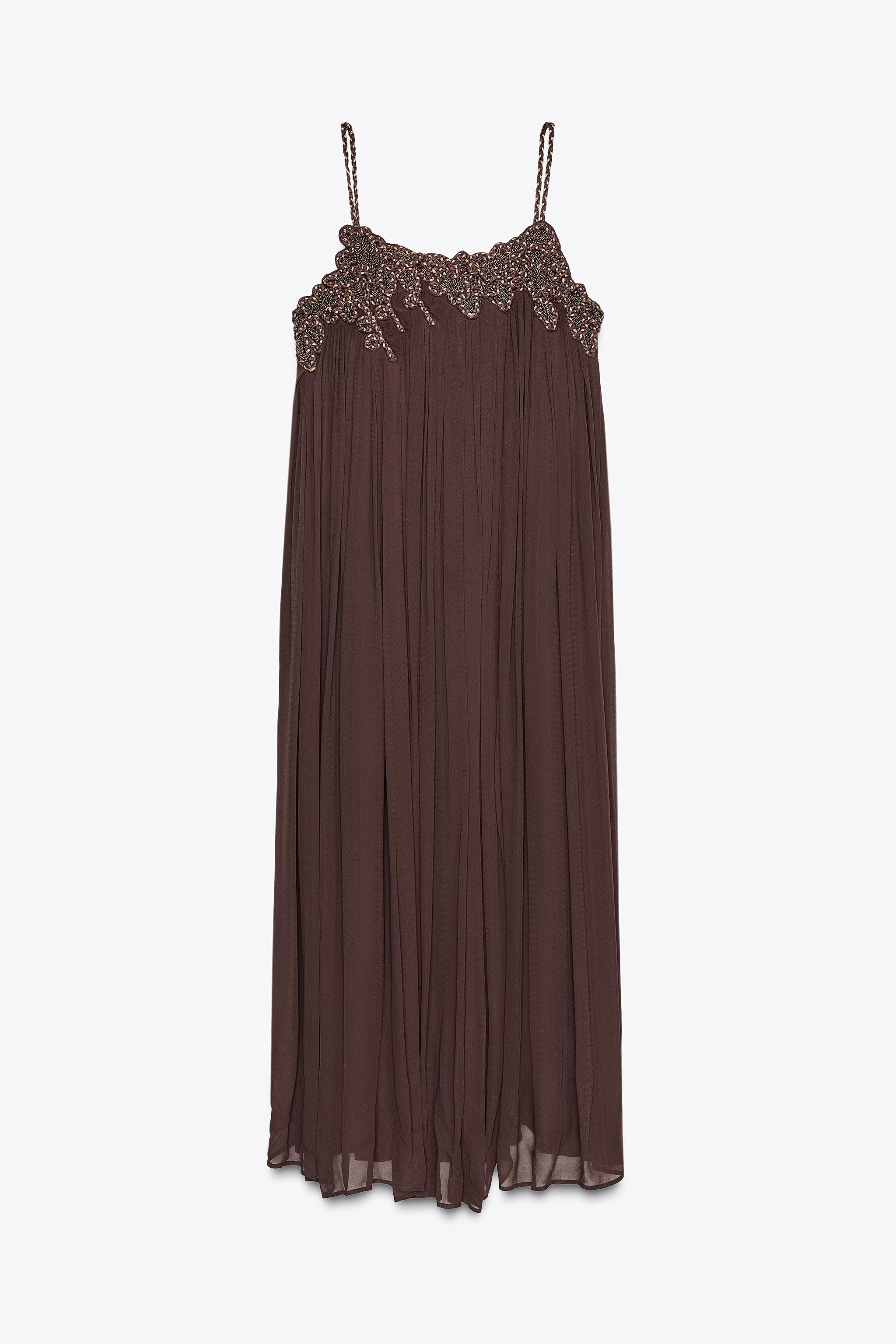 EMBROIDERED LONG DRESS ZW COLLECTION | Zara US