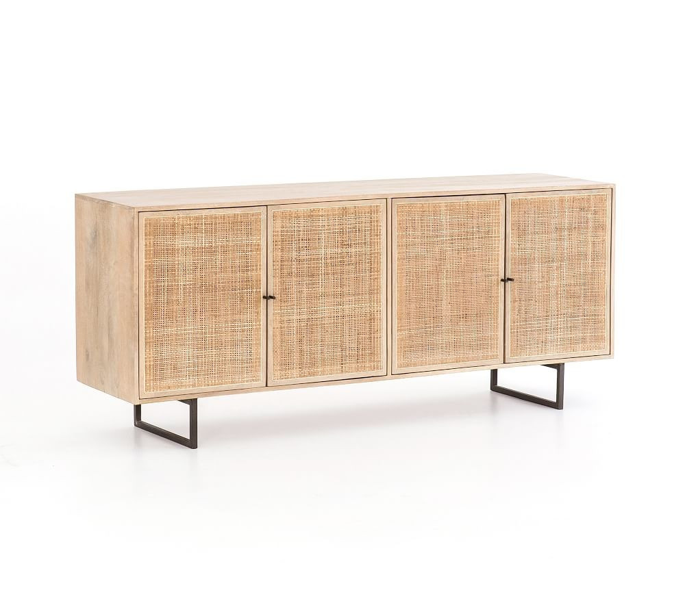 Dolores 72" Cane Console Table | Pottery Barn (US)