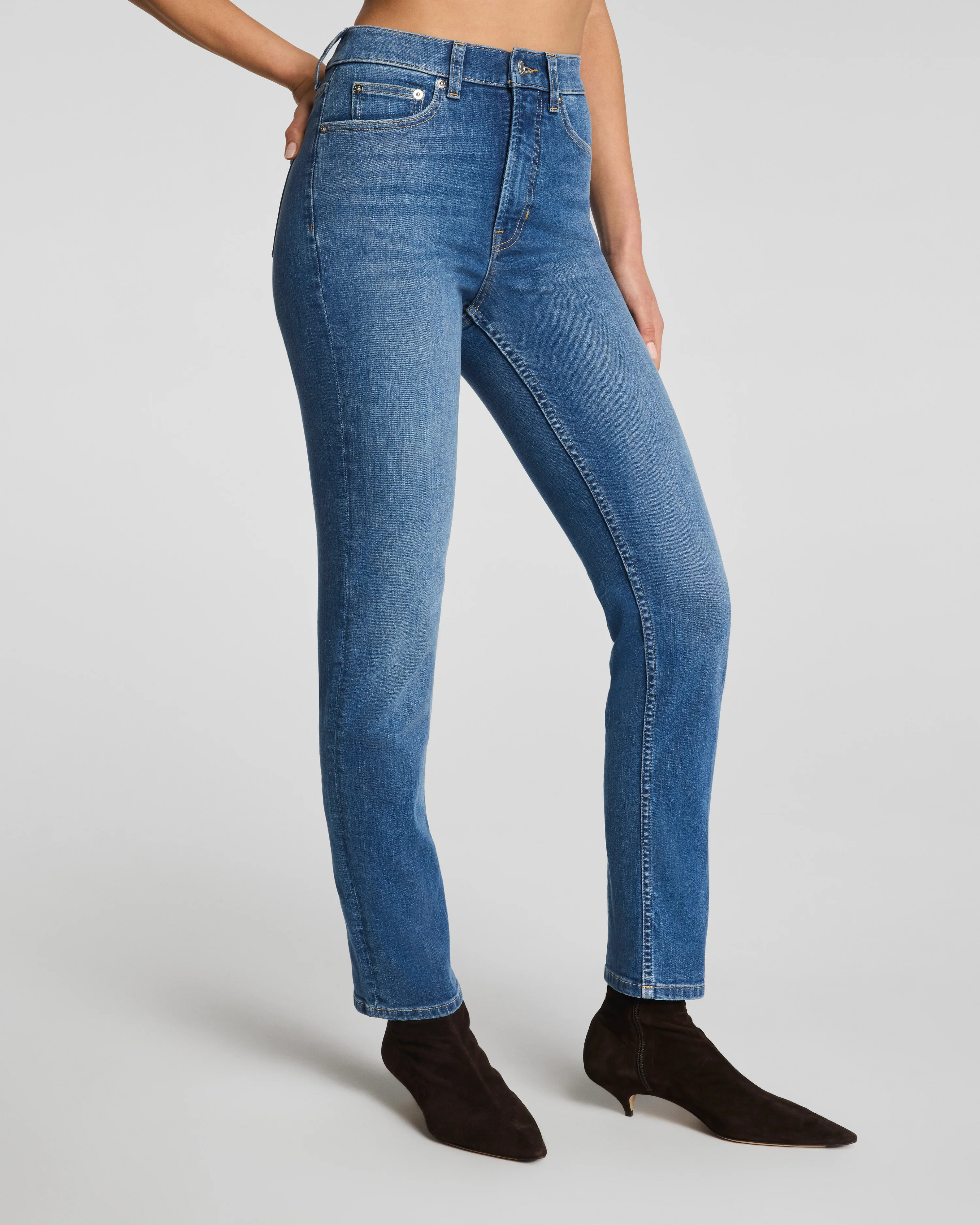 Slim Straight Sculpting Jeans with Tummy Control | SPANX | Spanx