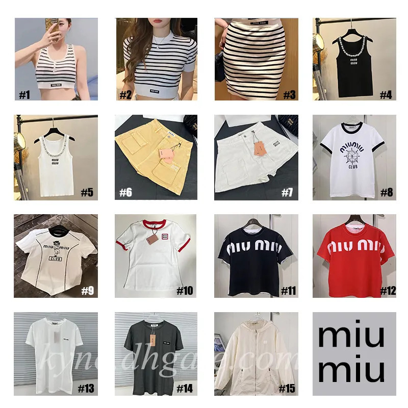 MIU MIU Dupe Fashion Womens Casual Knitted Tops T Shirts T Shirt Jacket Bust Skirt Shorts From Ky... | DHGate