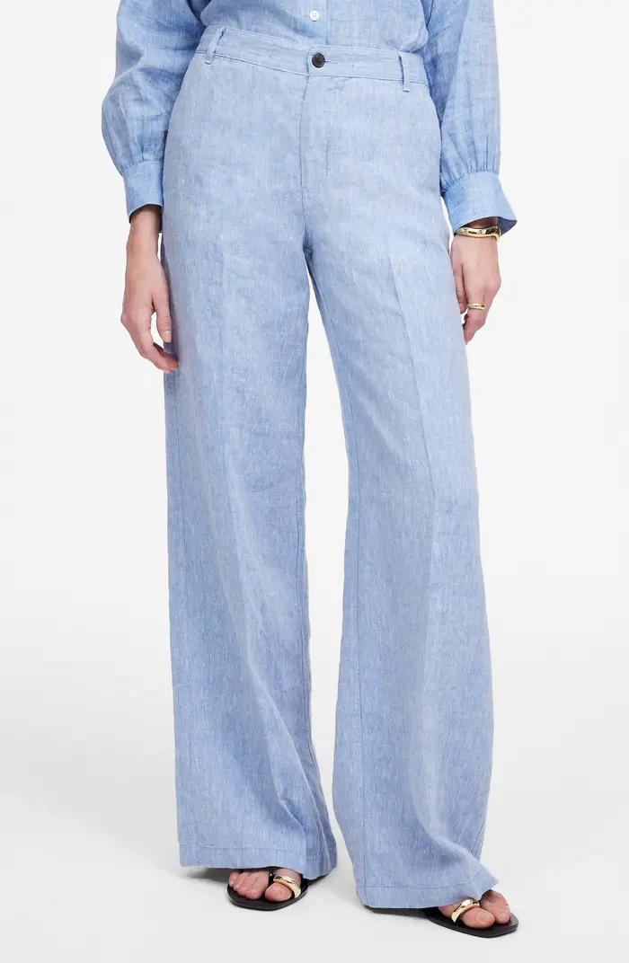 Zoe Relaxed Wide Leg Linen Pants | Nordstrom Rack