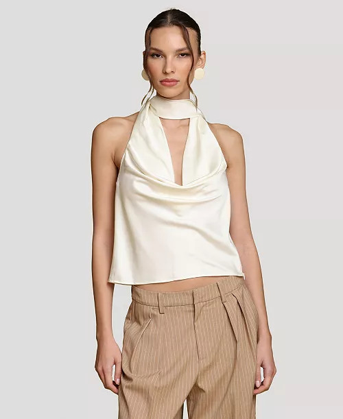 Women's Long Tie Halter Top | Macy's
