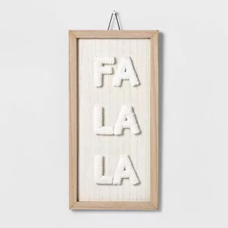 8" 'Fa La La' Wood Wall Sign - Wondershop™ | Target