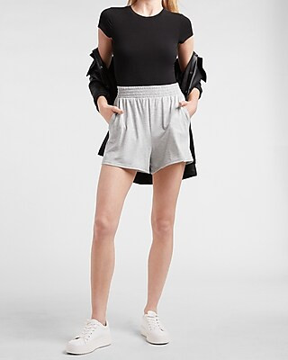 Fitted Double Layer Crew Neck Thong Bodysuit | Express