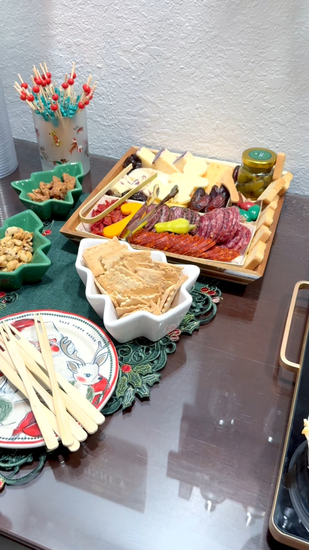 Remember how I said Boarderie made hosting easy by sending a ready made charcuterie board? Well, you know I tried just about everything too so I could make sure it was worth the hype 😉 

All of the cheeses and meats were delicious! The crackers that were included were very tasty as well. I also tried the nuts and dried fruit. Everything was delightful! You know you’ll be impressing your guests when you’ve got this waiting on the table for them when they arrive! My gathering was small so I ordered the small which said it feeds 3-4 but my group was 10 people and this size was plenty! 

I also gifted it to a few special people this holiday and they all loved it! If you order more, you can still receive in time for your new year eve celebration ✨ 

New Year’s Eve ideas l New Year’s Eve party l hosting ideas l gifting ideas l unique gifts l charcuterie board inspo

#LTKstorytime #LTKfoodie
