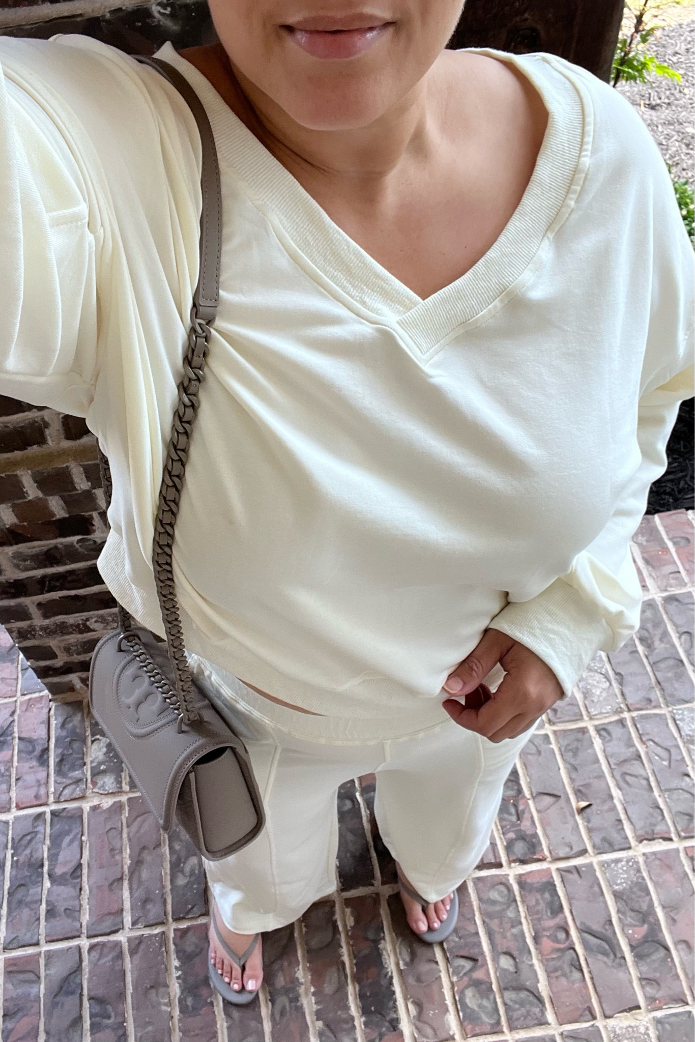 This ivory two piece set is so comfy. It is quite sheer so be aware. Fits TTS, this is an XL and plenty roomy.

#LTKMidsize #LTKFindsUnder50 #LTKSummerSales