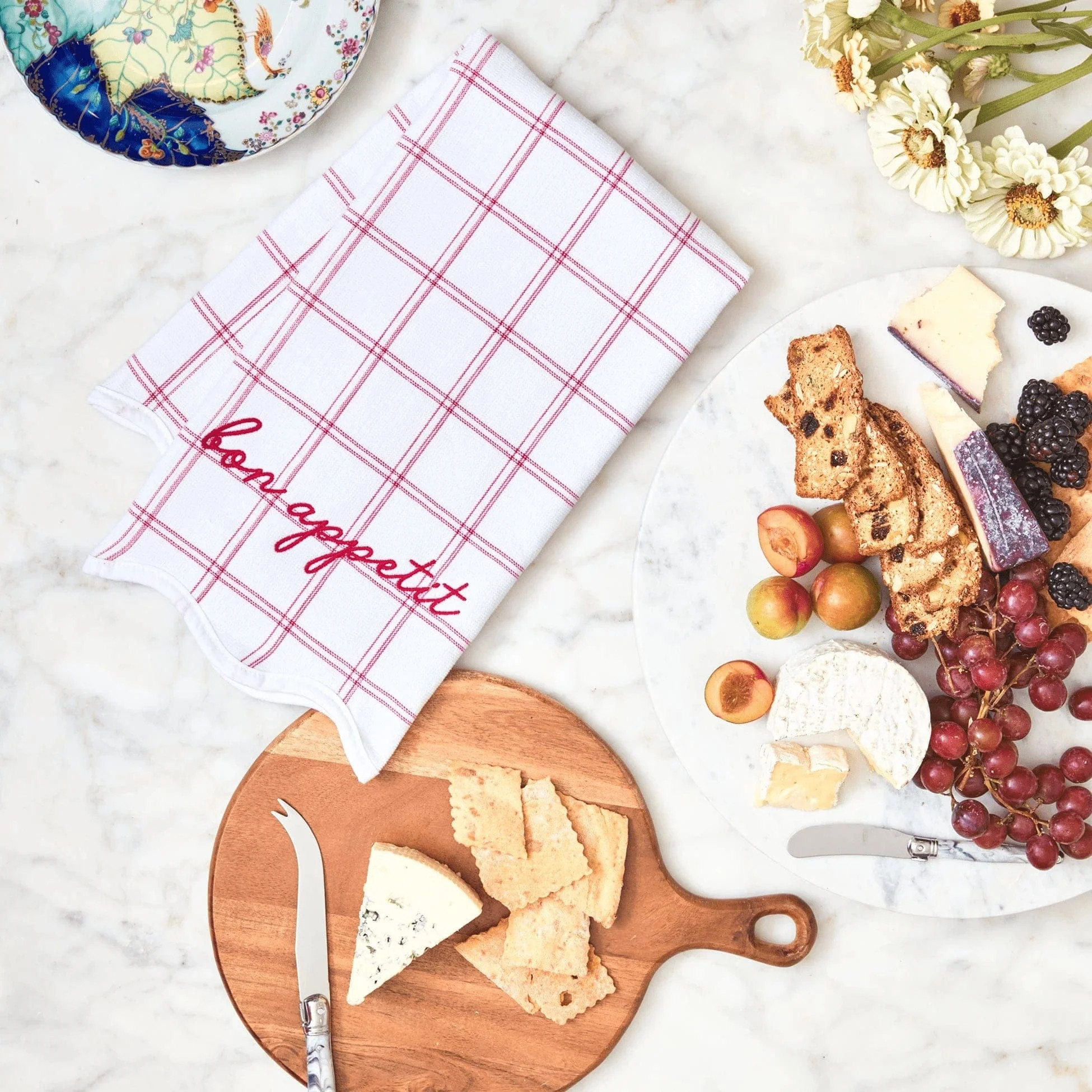Bon Appétit Embroidered Kitchen Towels | Weezie Towels | Weezie Towels