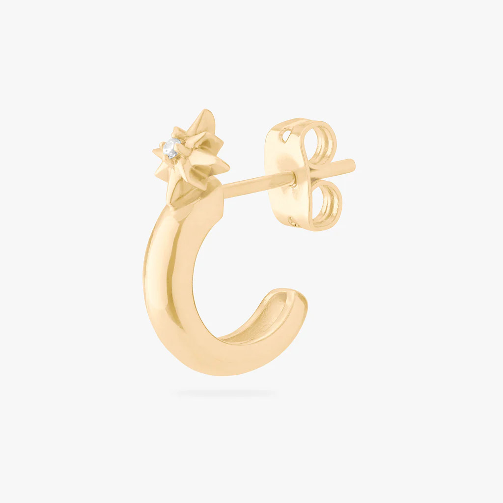 Stacked Twinkle Huggie | Studs