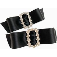 Crystal Jewel Buckled Luxury Satin Adult Black Hair Bow French Barrette For Women | Etsy (US)