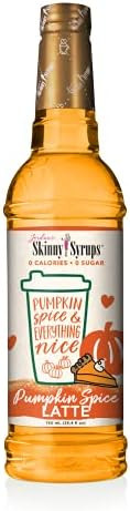 Jordan's Skinny Syrups, Pumpkin Spice Latte Coffee Syrup, Sugar Free, 25.4 Ounces (Pack of 1), Ze... | Amazon (US)
