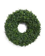 24in Uv Resistant Outdoor Safe Faux Boxwood Wreath | Plants & Planters | Marshalls | Marshalls