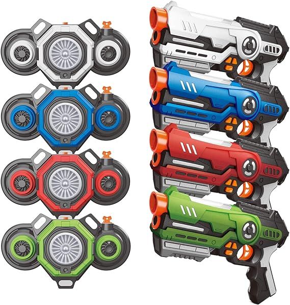 AMOSTING Laser Tag Guns with Fog Effect Vests Set of 4,Indoor Outdoor Fun Toy Gift for Kids Age 8... | Amazon (CA)