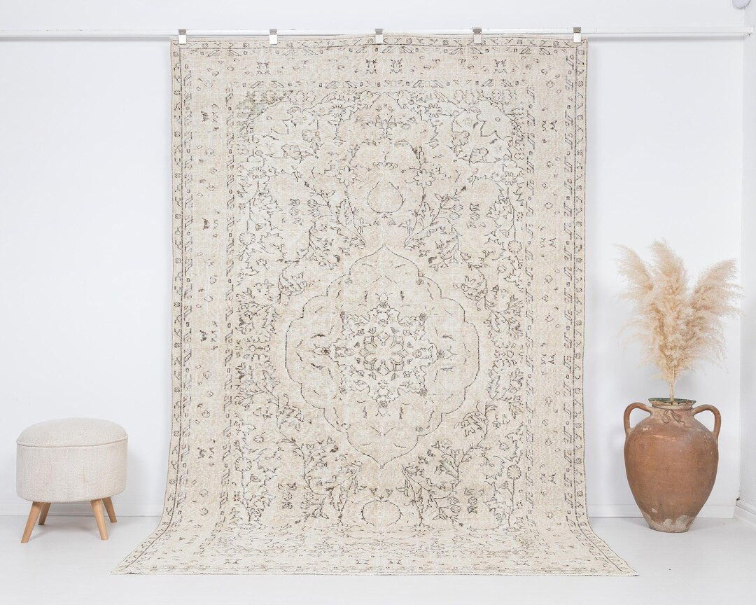 6x9 Vintage Rug, Neutral Turkish Rug, Antique Rug, Handmade Rug, Living Room Rug, Anatolian Rug, ... | Etsy (US)