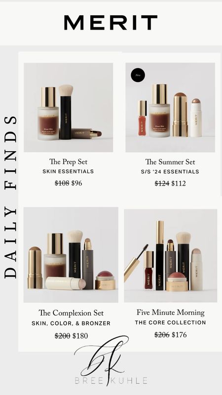 Merit beauty clean makeup. Simple makeup. Sale on bundles and sets for summer 

#LTKsalealert #LTKbeauty