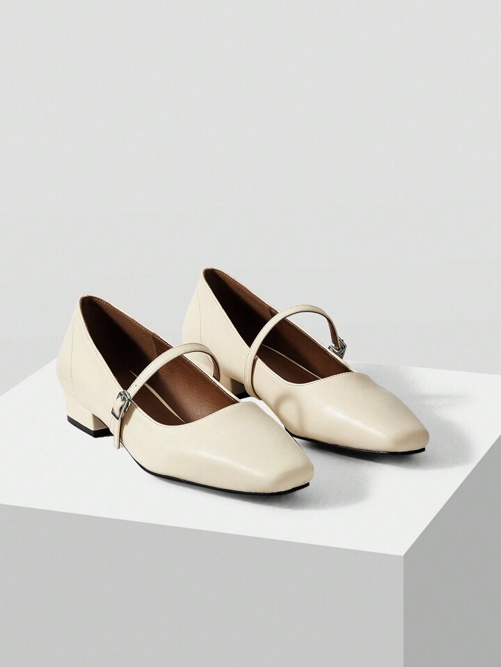 MOTF PREMIUM Bequeme Flache Schuhe Für Frauen Mit Quadratischem Absatz | SHEIN