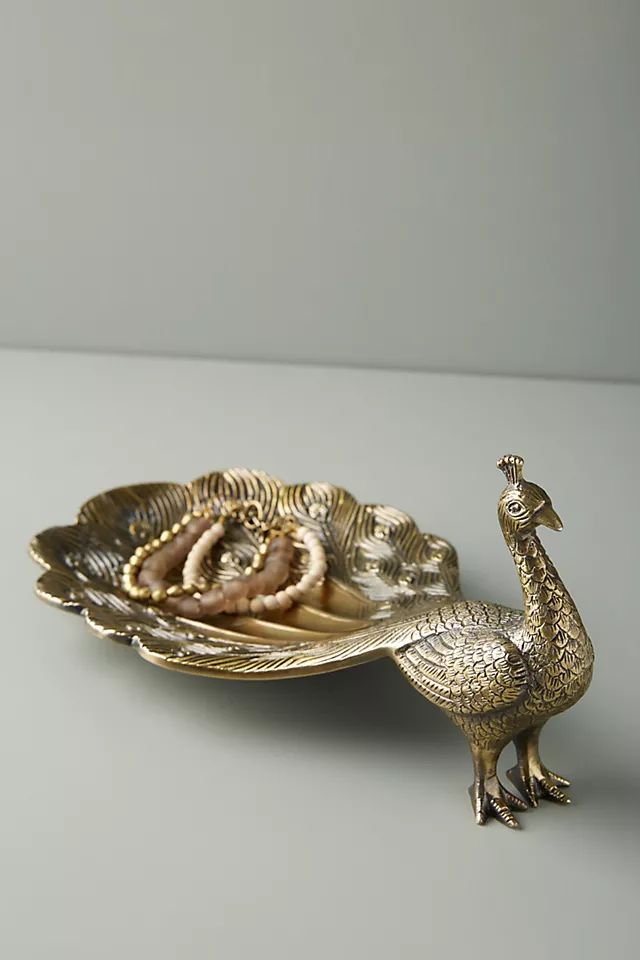 Peacock Trinket Tray | Anthropologie (US)