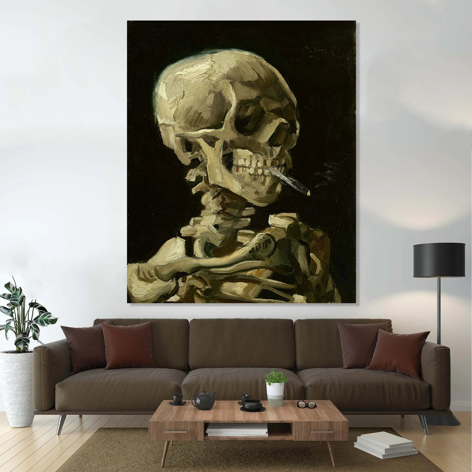 Skeleton Smoking Vincent Van Gogh Van Gogh Decor Skull Wall | Etsy | Etsy (AU)